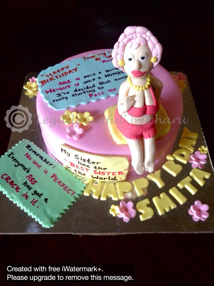 Birthday Cake For Aunty - Birthday cake in Lahore - Pastryperfection.pk