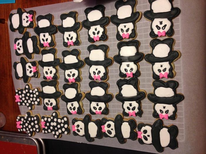 panda bear sugar cookies