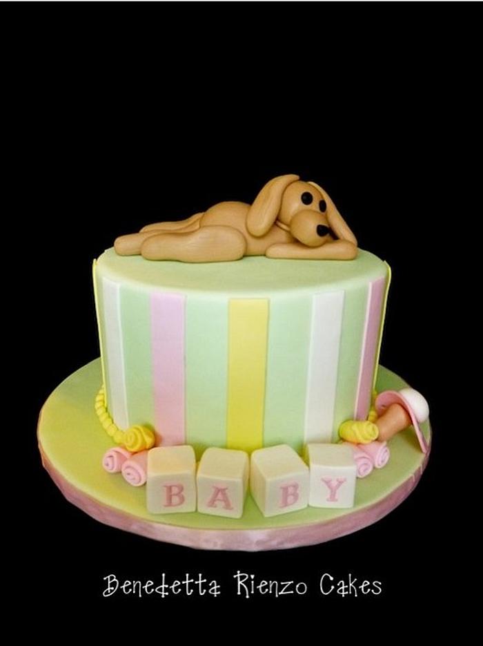 Muttsy Baby Shower Cake