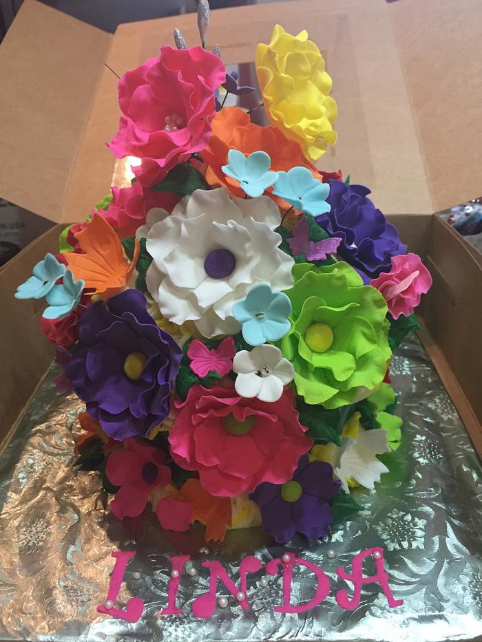 Giant cupcake bouquet 