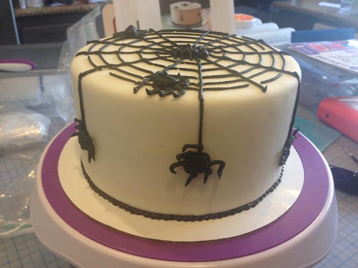 Royal Icing Spider Cake