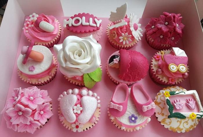 New Baby Girl Themed Cupcakes