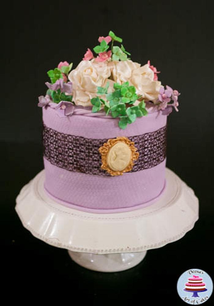 Lavender Lace and Cameo Cake (for my Birthday) 