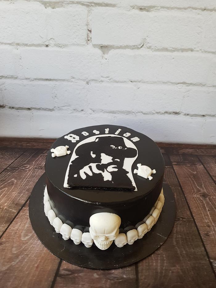 Hand painted Lemmy cake 
