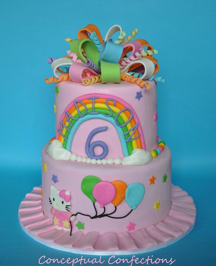 Hello Kitty Rainbow Cake