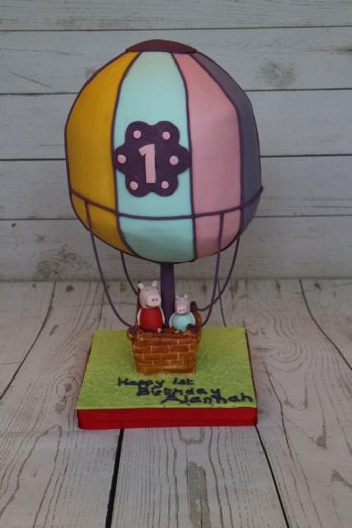 Hot air balloon/ Peppa Pig cake