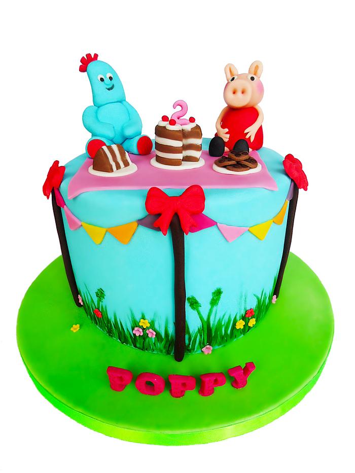 Iggle piggle and peppa pig cake