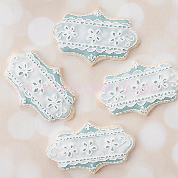 Royal Icing Eyelet Lace Wedding Cookies