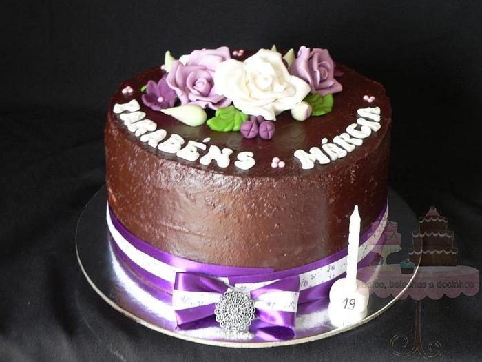 Flowers Cake  - purple