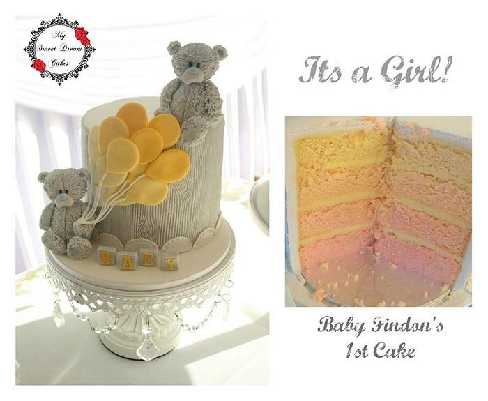 Gender Reveal Cake with Bears