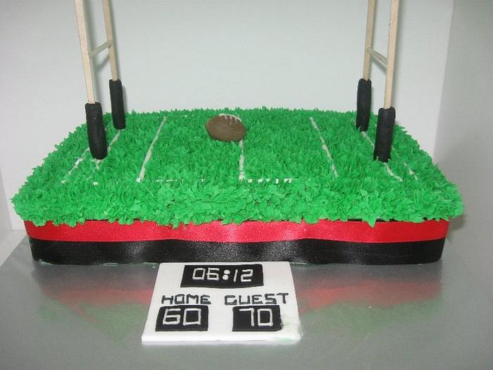 Soccer Field Cake