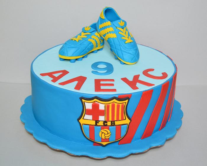 Birthday cake for a football fan