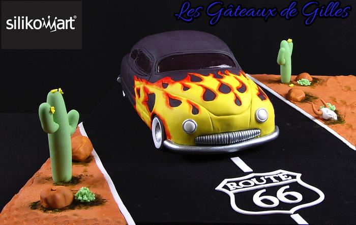 Route 66 Car Cake