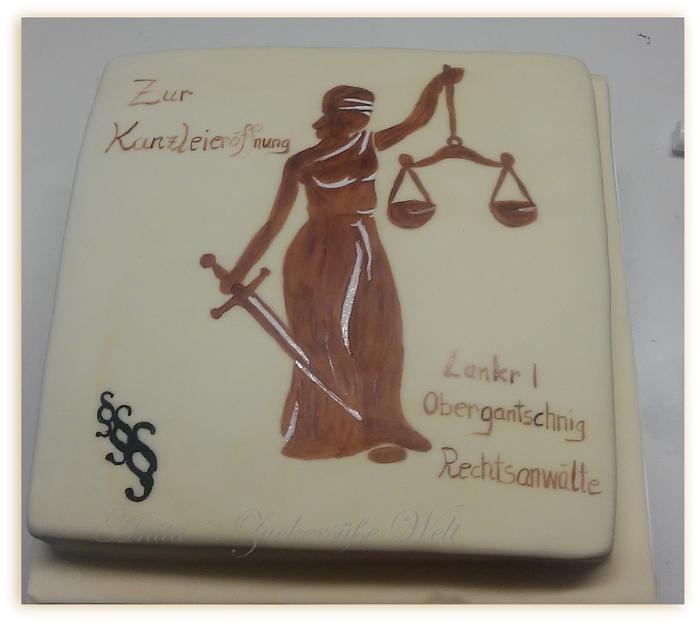 Cake for an opening of a law firm