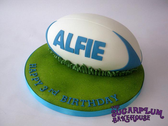 Carved Rugby Ball Cake