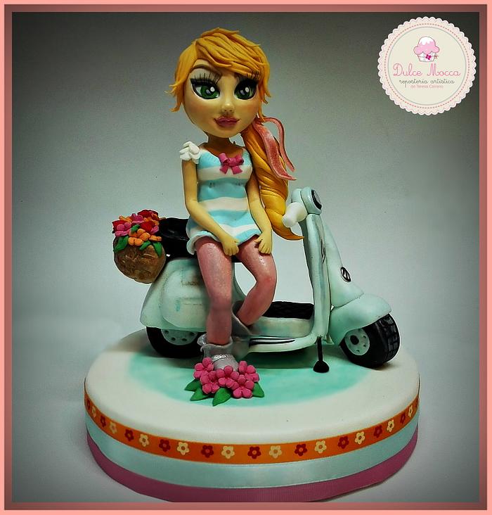 Doll with Vespa