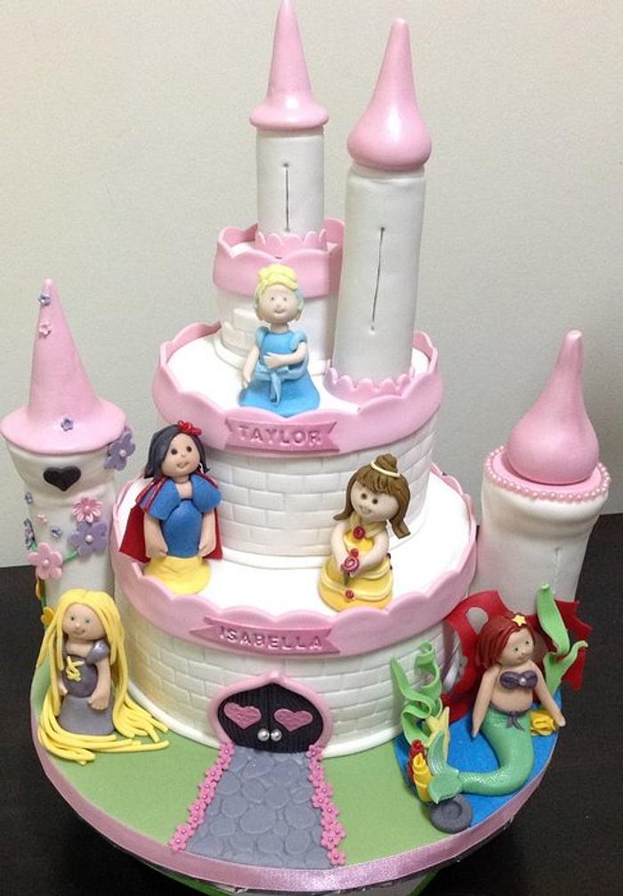4th & 5th Birthday Princesses Castle Cake