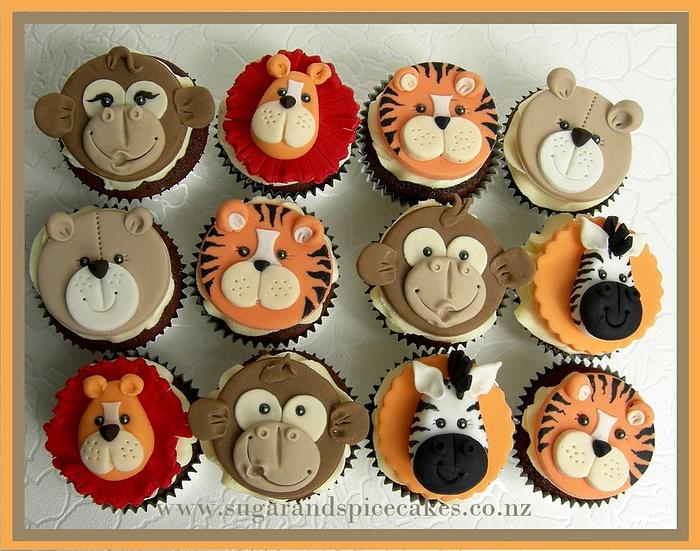Animal Faces Cupcakes ~