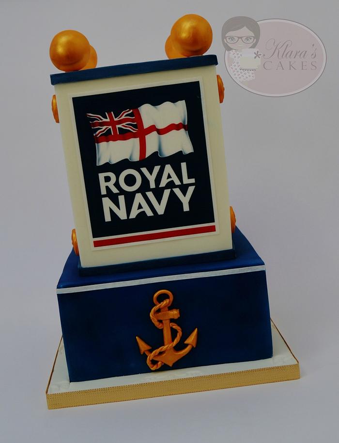 Royal Navy-themed cake