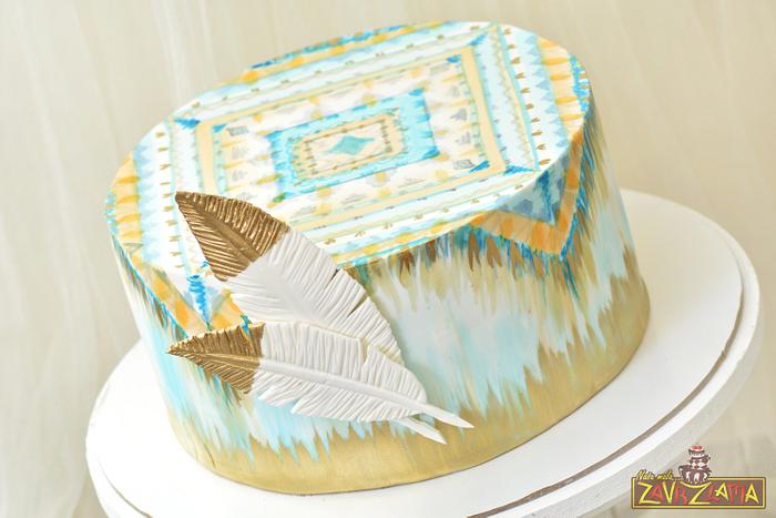 Boho Birthday Cake