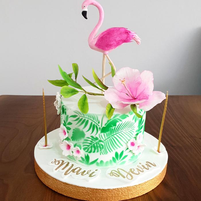 Flamingo cake 