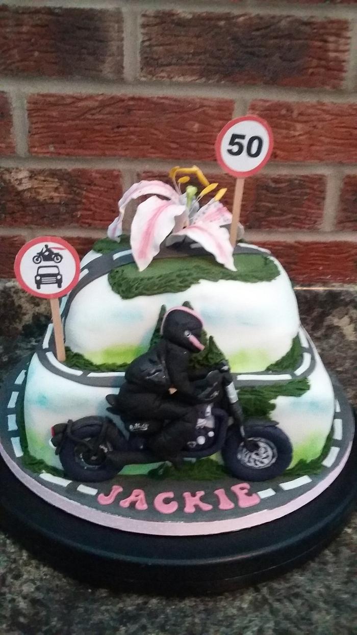 Lady Biker cake
