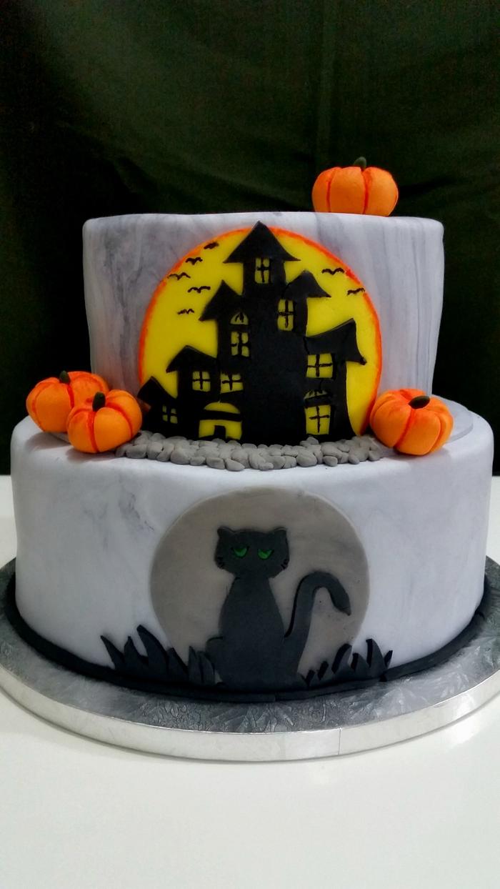Spooky-themed cake