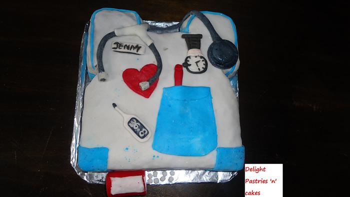 Nurse blouse cake