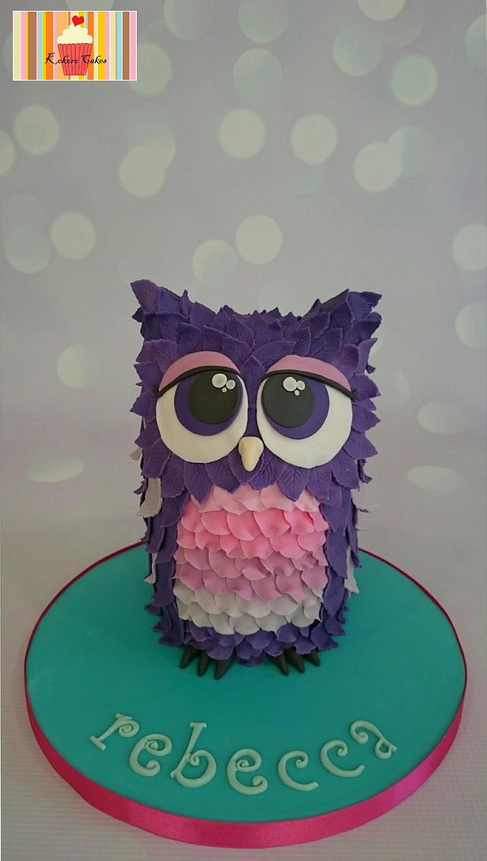Buy Owl Fondant Cake Online in Delhi NCR : Fondant Cake Studio