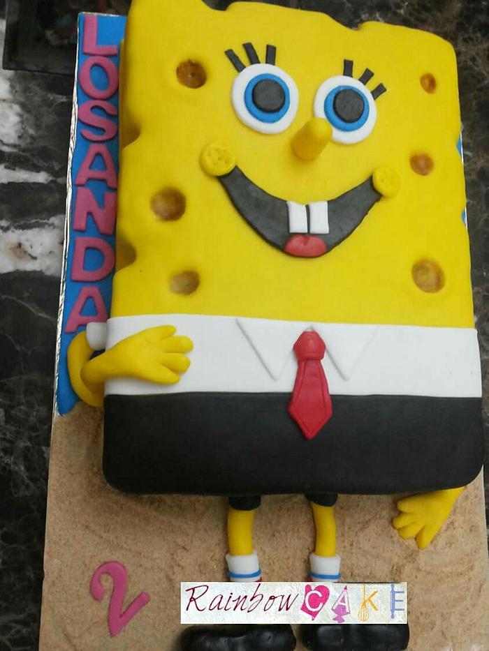 spongebob cake #fondantcake