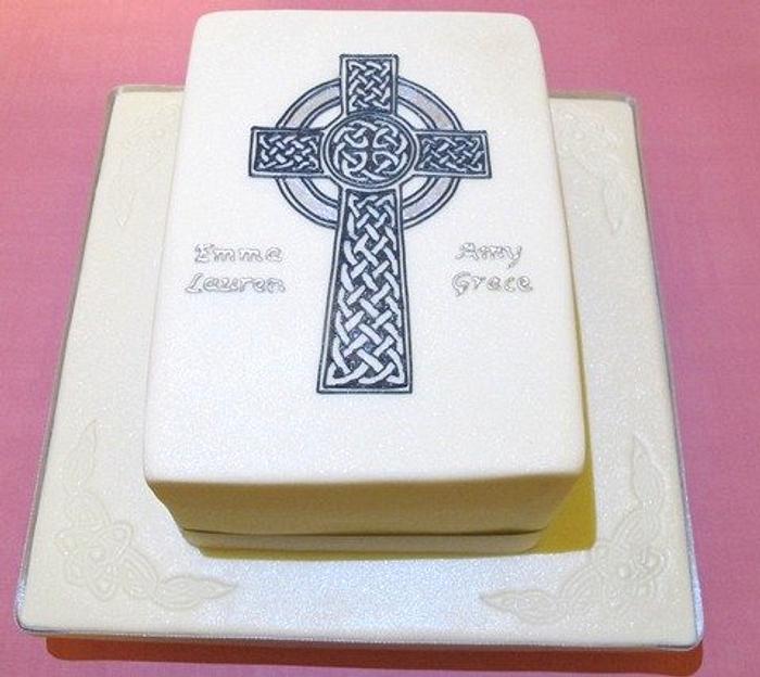 Celtic Christening Cake