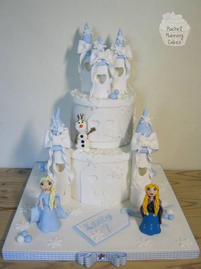 Frozen Princess Castle Cake