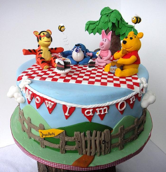 Hugo's 1st Birthday Pooh and friends cake