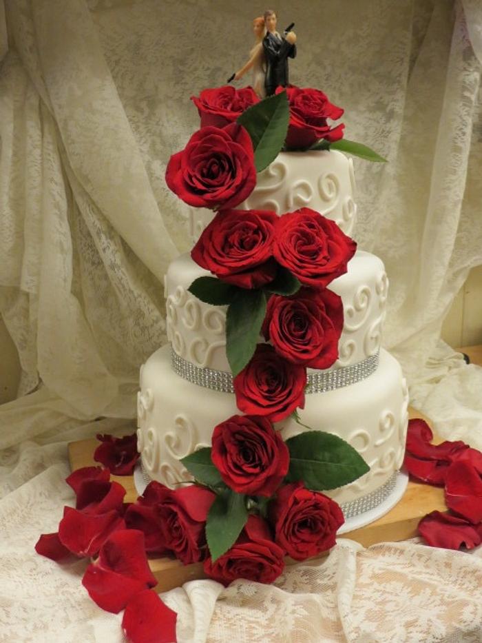 Mr. and Mrs. Smith Wedding cake