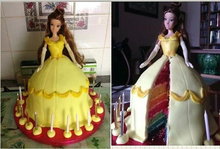 belle doll cake-beauty and the beast