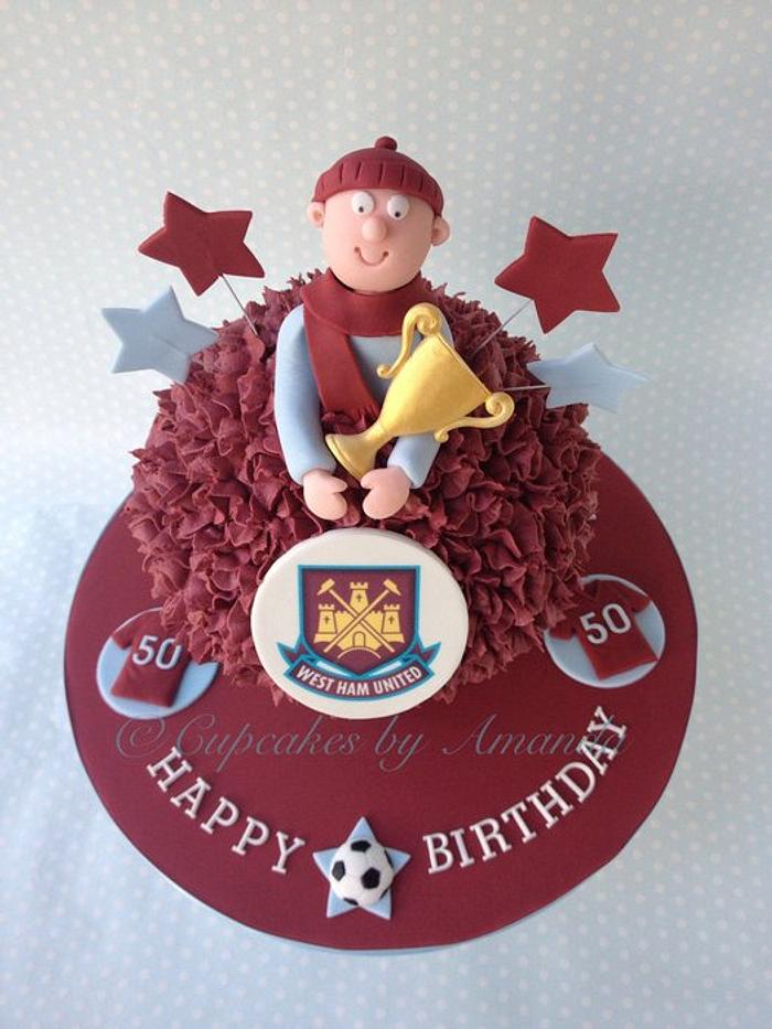 West Ham Giant Cupcake
