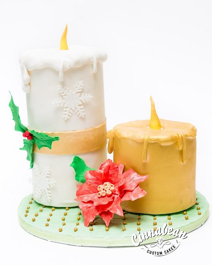 Christmas Candle Cake