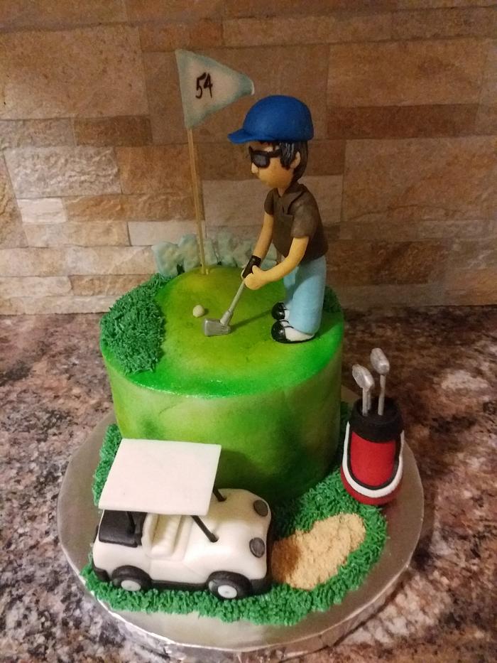 Golf theme cake