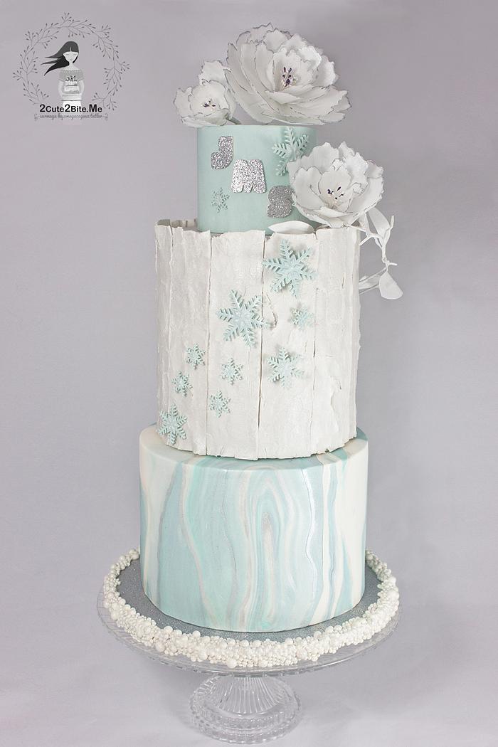 A Winter Tale Wedding Cake