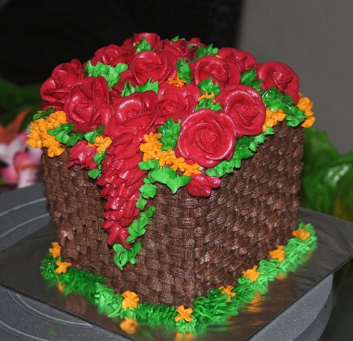 Basketweave cake