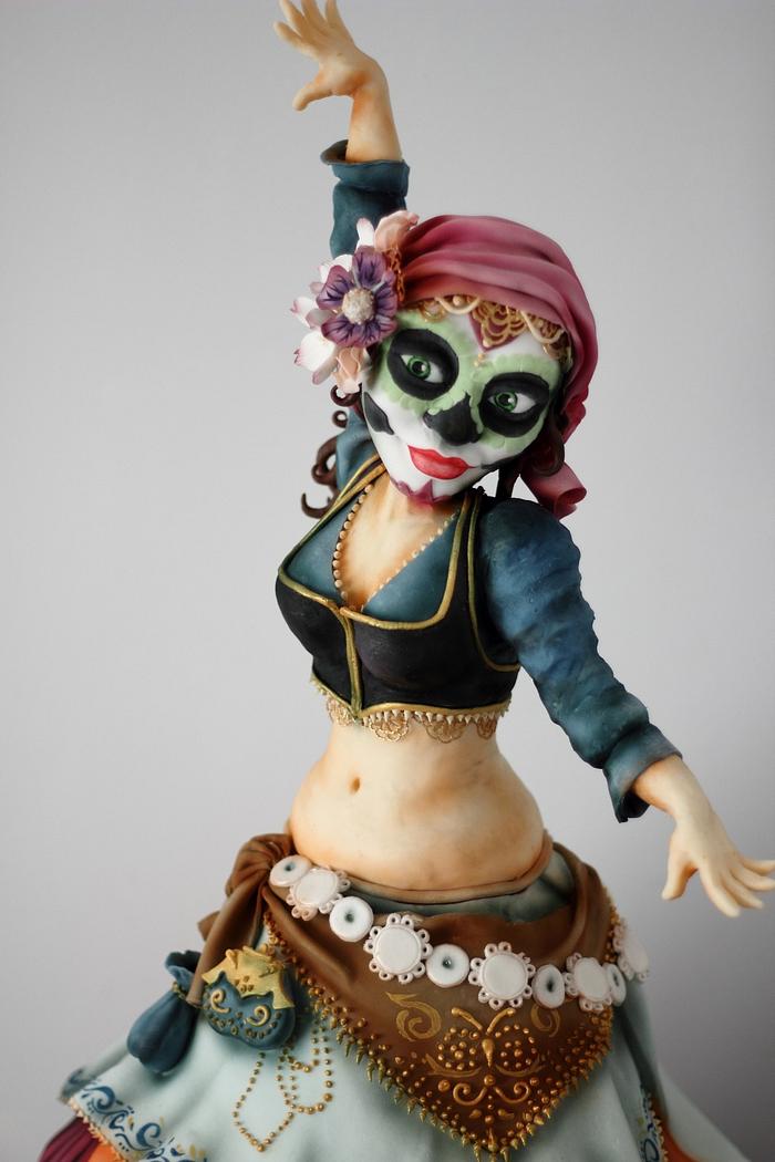 Day of the Dead Gypsy Dancer cake