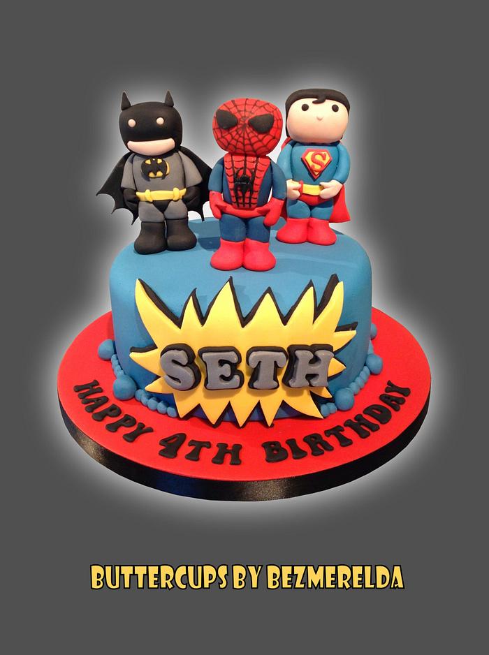 Cute Super Heroes cake