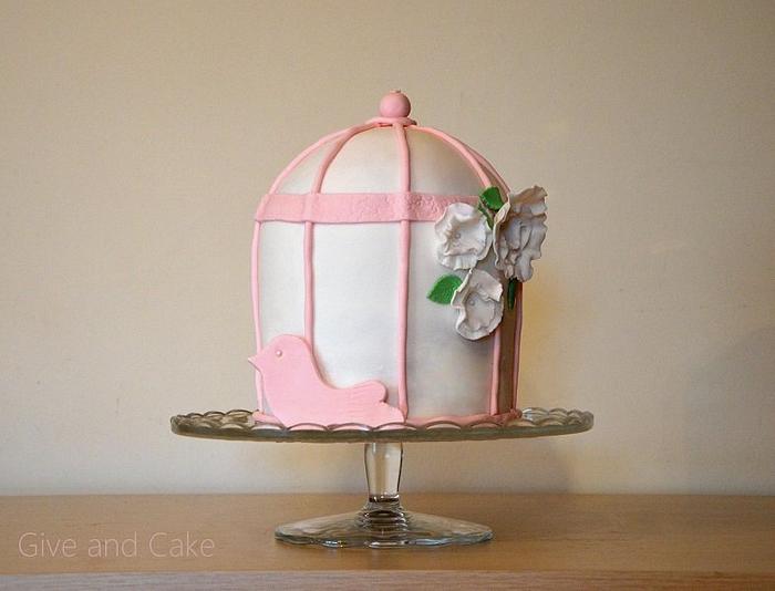 Birdy cage cake