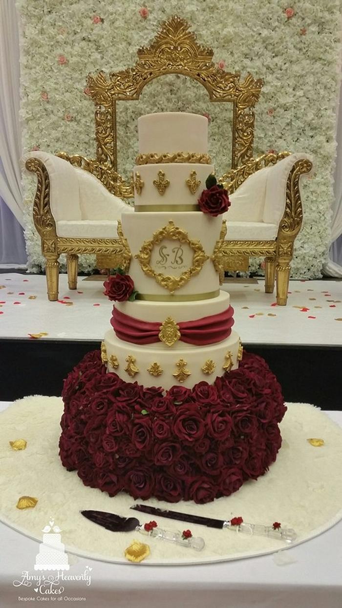 My First Asian wedding cake design from yesterdays wedding for 400