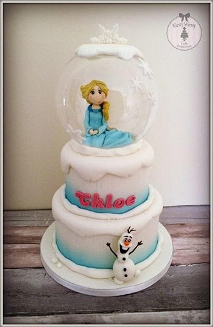 Frozen Snow Globe Cake