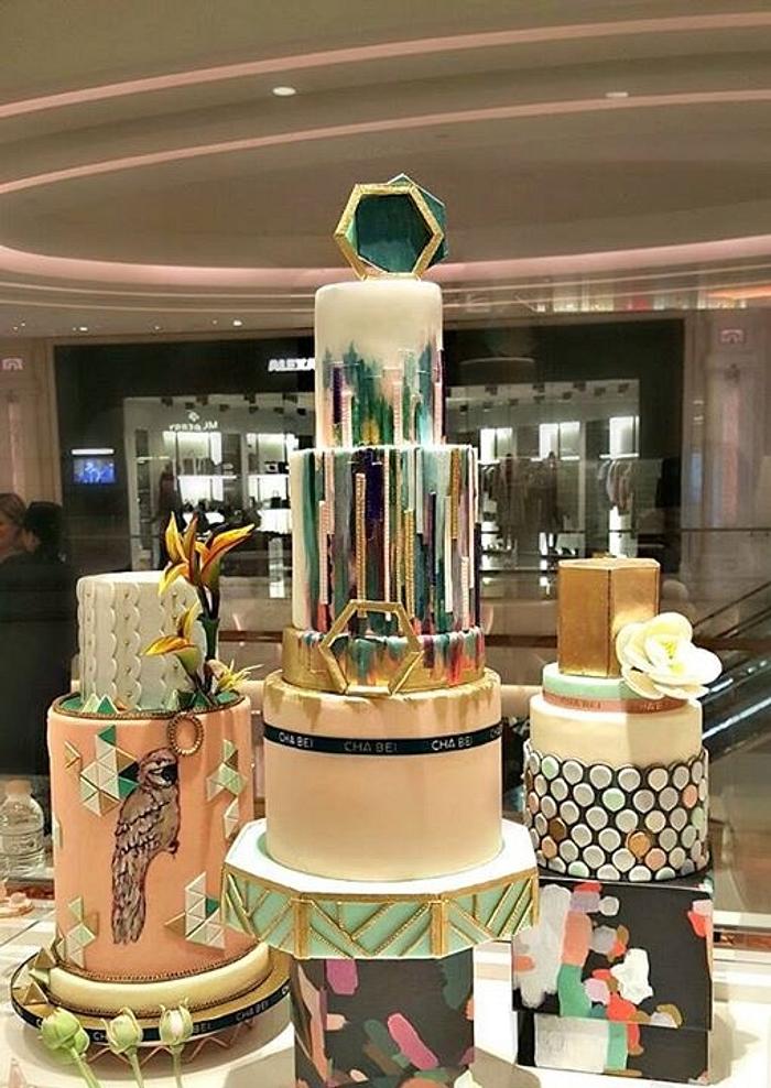 Contemporary Art Deco Cake Set