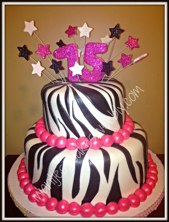 Zebra stripes cake
