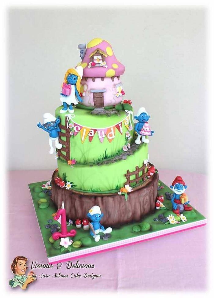 Smurfs Magic world cake