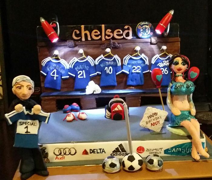 Chelsea dressing room cake 