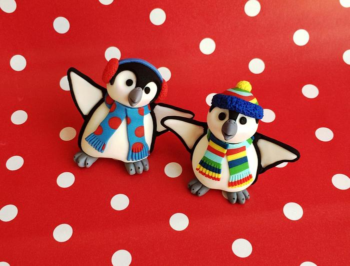 Penguin cake toppers 
